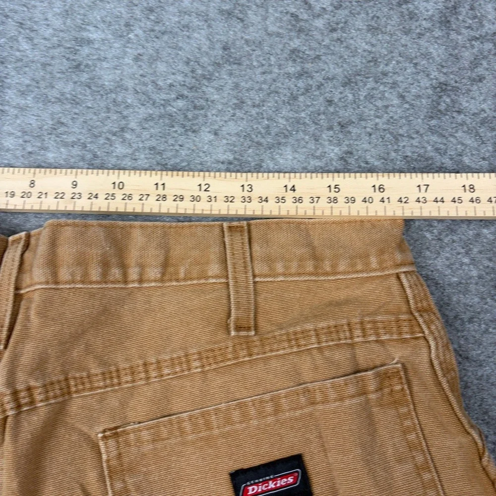 Dickies Carpenter Shorts Mens 34 Brown Duck Canvas Utility Workwear Outdoors